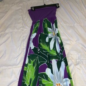 Hawaiian print dress